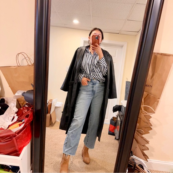 G lll leather women genuine leather black long sleeve vintage jacket - Picture 2 of 13